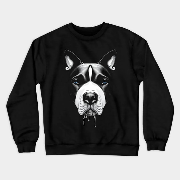 beautiful pitbull face Crewneck Sweatshirt by ARTSYILA